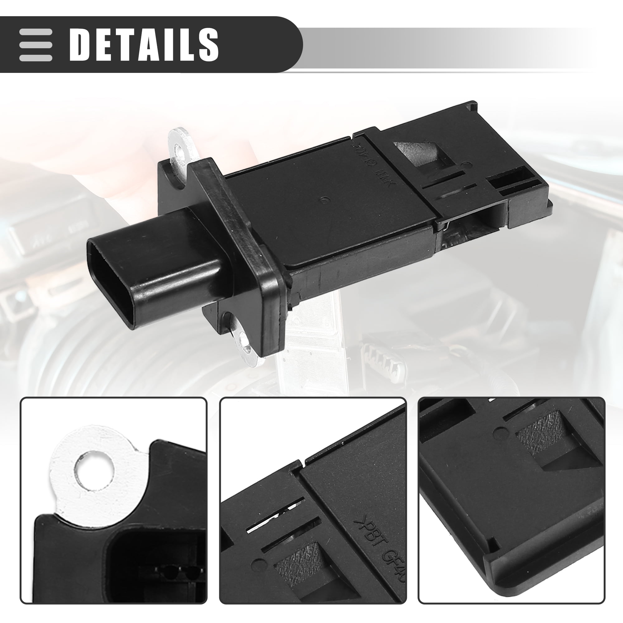 Air Flow Sensor Meter MAF Sensor Airflow Replacement for Ford E150 E250 2004-2014 Plastic AFLS131 Black