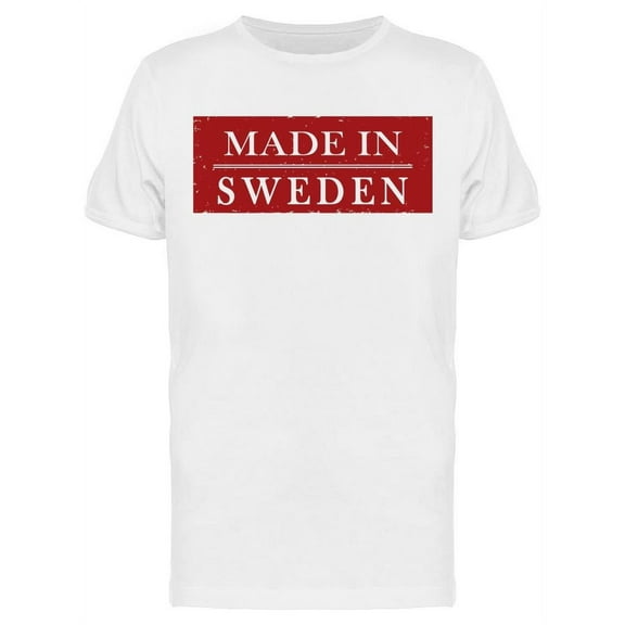 Sticker, Made In Sweden  T-Shirt Men -Image by Shutterstock, Male XX-Large