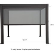 Mirador 111S Outdoor Pergola Aluminum Pull Down Privacy Screen 13 Side, Dark Grey(Not Pergola)