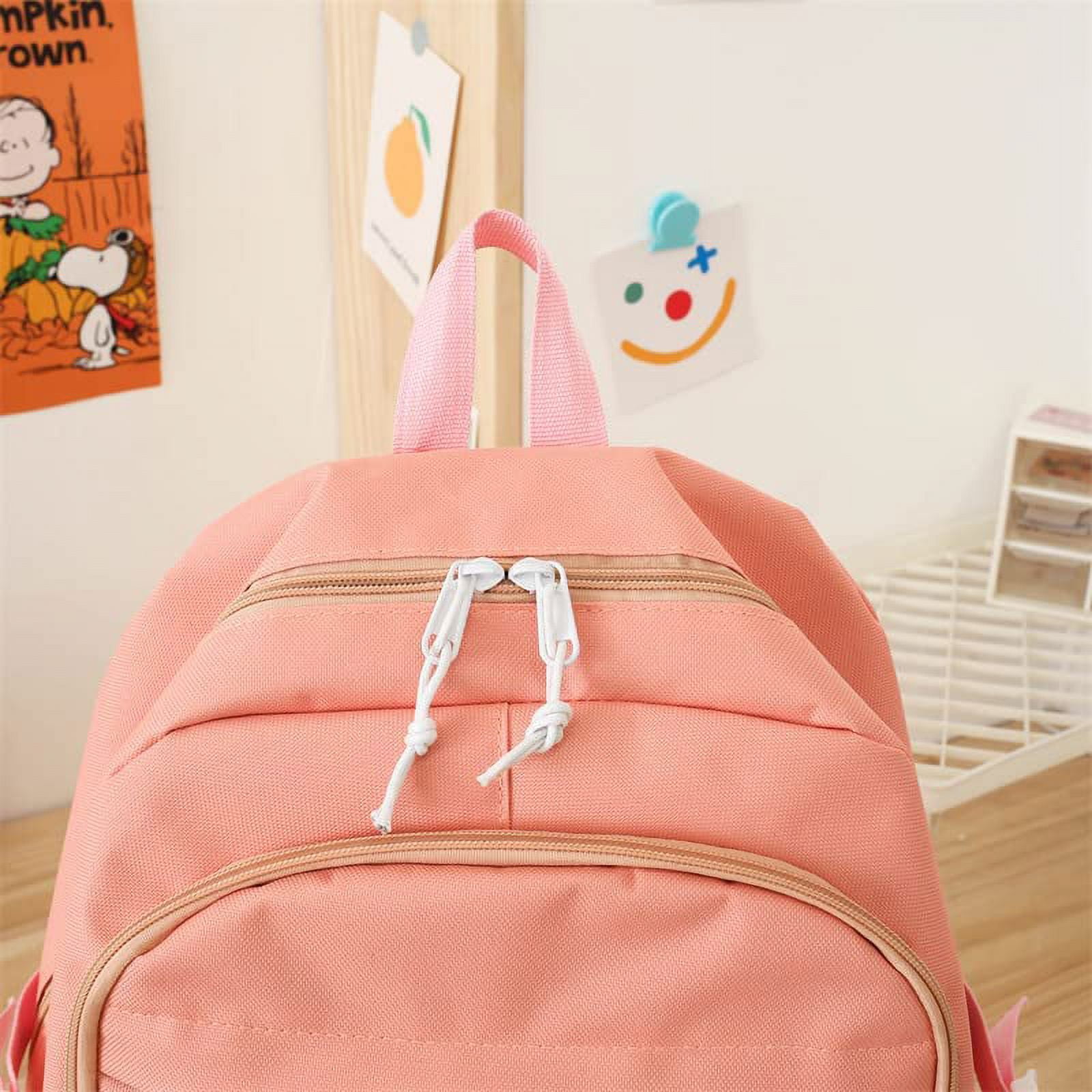 DanceeMangoo Harajuku Kawaii Laptop Backpack Daypack Casual Bag with Duck  Doll Pendant Travel Kpop Durable Stylish Trendy (Black) 