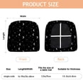 thumbnail image 3 of Black White Cat Moon Star Pattern Seat Covers for Dining Room Chairs Set Of 4,Stretch Printed Washable Chair Seat Cover with Elastic Ties and Button,Removable Waterproof Couch Cushion Covers, 3 of 6