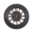 thumbnail image 4 of Reloj de pared moderno de 12 pulgadas, silencioso, sin tictac, funciona con pilas, decorativo, de cuarzo. Negro, 4 of 9