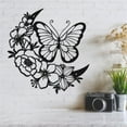 thumbnail image 5 of Uanit Metal Butterfly Wall Decor Lifelike Modern Floral Butterflies Wall Art Sculpture Hanging Decorations for Indoor or Outdoor, Yard Patio Fence Garden Decorations, 5 of 9