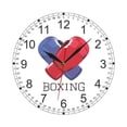 thumbnail image 2 of Reloj de pared, guantes de boxeo deportivos creativos azules y rojos, fácil de leer para sala de estar, comedor, decoración, hoteles, baño, 2 of 8