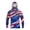 Blue, variant on 250 Anniversary USA Shirt, Men's American Flag Print Quick Dry Long Sleeve Hoodie, Summer Fishing Sun Protection UPF Active Top