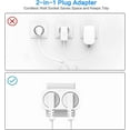 thumbnail image 2 of Double Plug For Socket, Pack Of 3 Multiple Sockets Without Cable, 4000 W Portable Wall Plate Sockets, 250 V/16 A Socket Adapter For Office, Home, Trav, 2 of 4