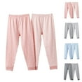 thumbnail image 3 of Odeerbi 2-12 Years Toddler Boys Girls 2 PCS Cotton Pajama Pants Thermal Bottoms Long Johns Sleepwear Bottoms Winter Warm Leggings, 3 of 4