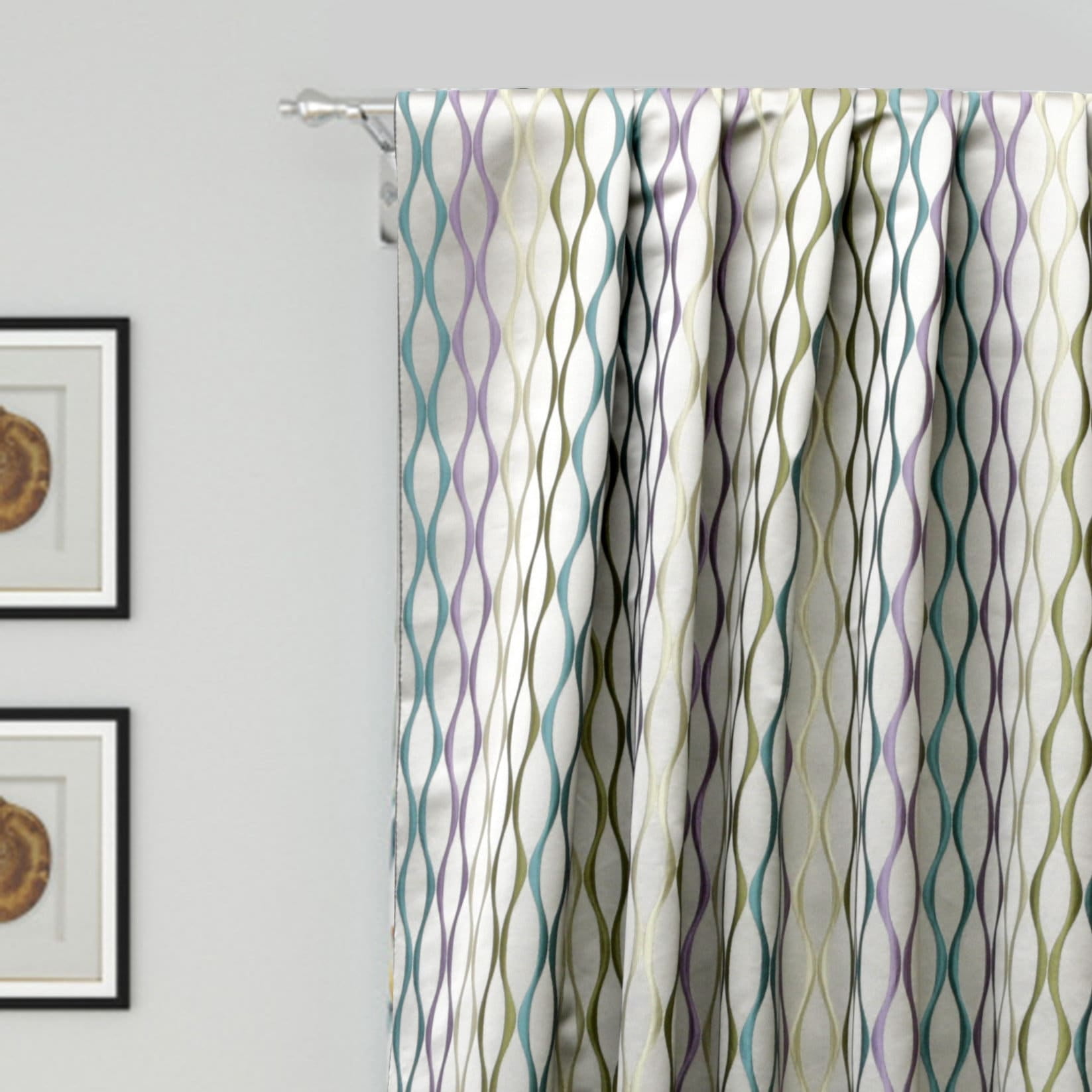 Fabric Mart Direct Multi Color Jacquard Fabric By The Yard, 54 inches or 137 cm width, 16 Continuous Yards Multi Jacquard Fabric, Stripes Swirls, Upholstery Drapery Curtain Wholesale Fabric