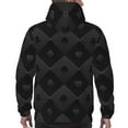 thumbnail image 7 of Wukai Black Poker Print Men Hoodies Fleece Sweatshirts Long Sleeve Sweaters Pullover Fall Outfits Winter Clothes-4X-Large, 7 of 7