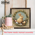 thumbnail image 6 of 1pc Vintage Rustic Bunny Easter Egg Wooden Wall Sign - 8x8 Inch Farmhouse Spring Decor with Charming Egg Design, Wood Frame for Easter Party, Porch, Shelf, Bunny Lovers Gift, 6 of 9