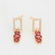 thumbnail image 3 of Aretes Colgantes Fiesta Dama Swarovski y Rubí Oro 14K Lam dorado Unitalla, 3 of 7