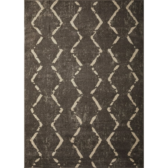 Loomaknoti Kissandrah Brynder 9' x 12' Brown Geometric Indoor Area Rug