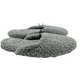 thumbnail image 2 of Alfani Fuzzy Women's Slip-Resistant Slide Slippers, Gray, Small 5-6, 2 of 5
