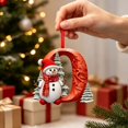 thumbnail image 6 of A‑Z Snowman 26 Letter Christmas Tree Ornaments, 2D Flat Acrylic Hanging Initial Ornament Pendants, Red Snowman Alphabet Decor for Xmas Party Holiday Decoration, 6 of 6