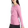 thumbnail image 2 of Hanes T-Shirt Col Rond à Manches Longues pour Femmes, m, Rose Vif, 2 of 3