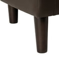 thumbnail image 5 of Kris & Ally Scarlet Contemporary Faux Leather Barrel Chair with Removable Seat Cushion, Dark Brown, 5 of 8