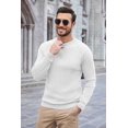 thumbnail image 4 of COOFANDY Men Dress Sweater Slim Fit Business Casual Pullover Sweater Long Sleeve Crew Neck Sweater Black, 4 of 5