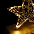 thumbnail image 6 of Northlight 7" LED Lighted Gold Wired Star Christmas Stocking Holder, 6 of 9