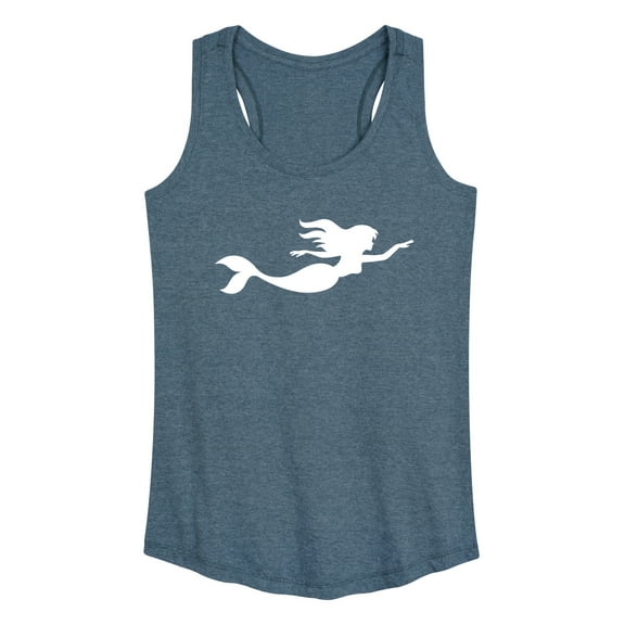 Instant Message - Mermaid Silhouette - Women's Racerback Tank Top