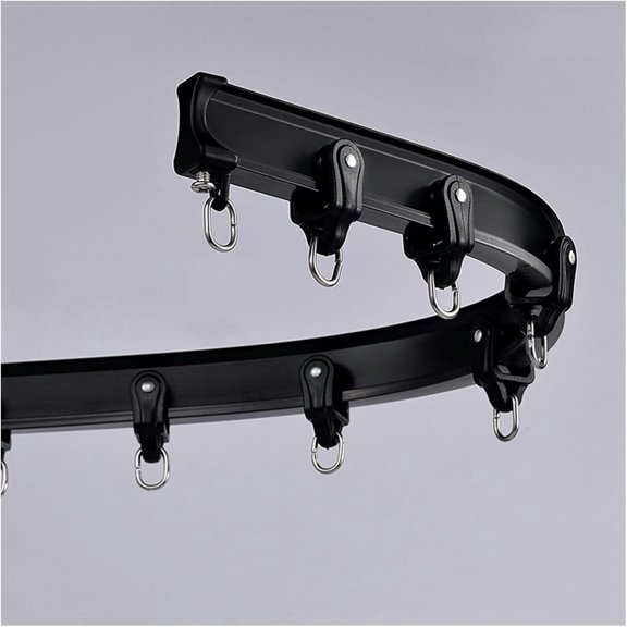 GXCZ Curtain Rods For Windows Heavy-Duty Ceiling Or Wall Curtain Track, Flexible Bendable Curtain Rail System 70-600cm Curved Rv Curtain Track, Ceiling Track For Curtains(White-ceiling,150cm/4.9ft)