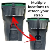 American-Made Premium Garbage Strap, Adjustable Garbage Can Security Strap, Heavy Duty Material, Black - By Garbage Commander
