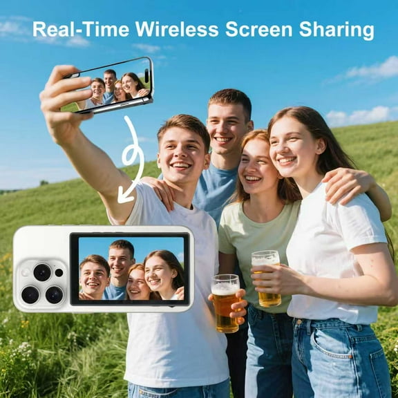 Vlog Selfie Monitor – 4K 30fps Recording, Magnetic Camera Screen, Built-in Speaker   Wireless Remote（iPhone & Android）