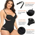 thumbnail image 3 of SHAPEVIVA Bodysuit Shapewear for Women Tummy Control Black Bodysuit Body Shaper Backless Tops With Underwire Bra, 3 of 6