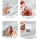 thumbnail image 4 of Caja de almacenamiento para herramientas de afeitado de pared | Estante de plástico transparente impermeable con tapa abatible | Instalación adhesiva sin perforaciones para la pared del baño, 4 of 6
