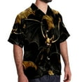 thumbnail image 2 of Bats Men's Poplin Shirt, Casual Short Sleeve Printed Button Down Summer Beach Unisex Shirts, 2 of 6