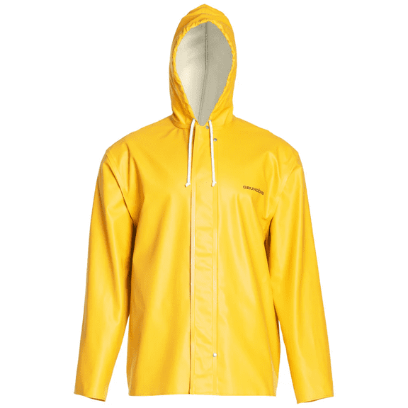 Grundens Men's Clipper 82 Hooded Fishing Parka Rain Jacket Yellow, 4X-Large