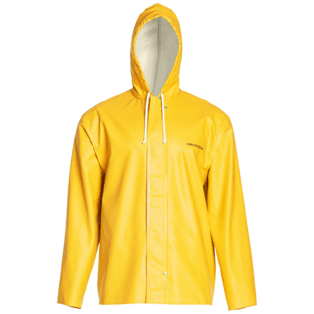 Grundens Men s Clipper 82 Hooded Fishing Parka Rain Jacket Yellow 4X-Large