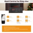 thumbnail image 6 of 32" Electric Fireplace w/Mantel and Remote Control, Freestanding Heater w/3-Level Adjustable Flame Brightness & Overheat Protection, Brown, 6 of 9