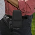 thumbnail image 4 of FENGGUIQU Black Nylon Waist Phone Bag with Carabiner for Hiking Travel and Outdoor Storage, 4 of 6