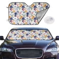 thumbnail image 2 of Kdxio Lilies Flowers Print Windshield Sun Shade,UV Rays and Sun Heat Protection,Sunshade for Car Windshield,Car Shade Front Windshield - Small, 2 of 6