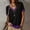 Purple, variant on Summer V-neck Women's Top T-shirt Women's Casual Loose Solid Color Hooded T-Shirt Mid-length Sleeves V-Neck Top Purple L
