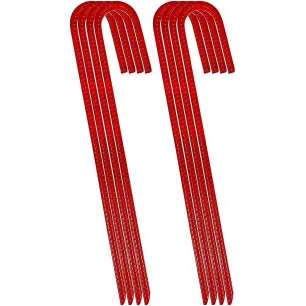 Urbalabs 16" Ground Anchor Rebar Stakes Heavy Duty Steel Metal Ground