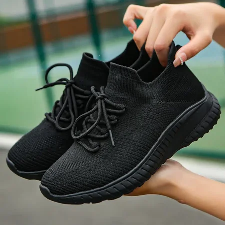 

Women‘s Casual Sneakers Breathable Lightweight Running Shoes Comfortable Lace-up Walking Shoes