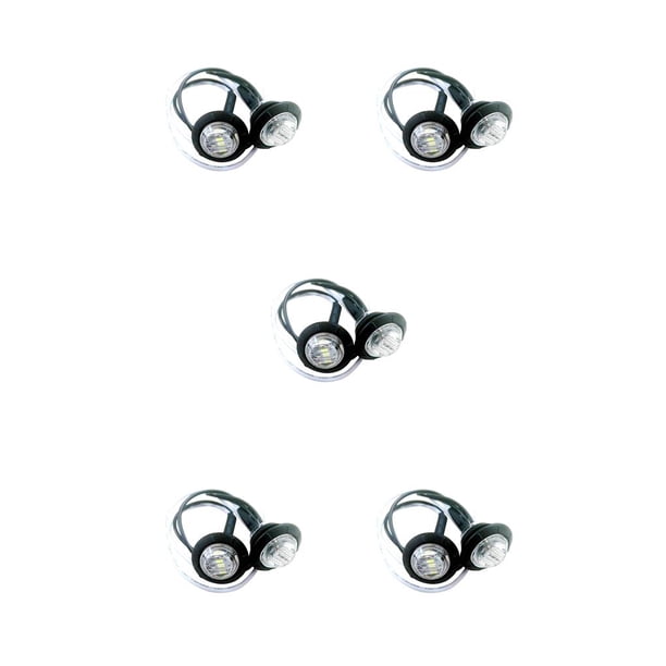 Sidaley 4 Uds. De luces LED para remolque, ojales de goma de 3/4 pulgadas, luz lateral de camión profesional de durabilidad sólida para camión, barco, Type2 NO2
