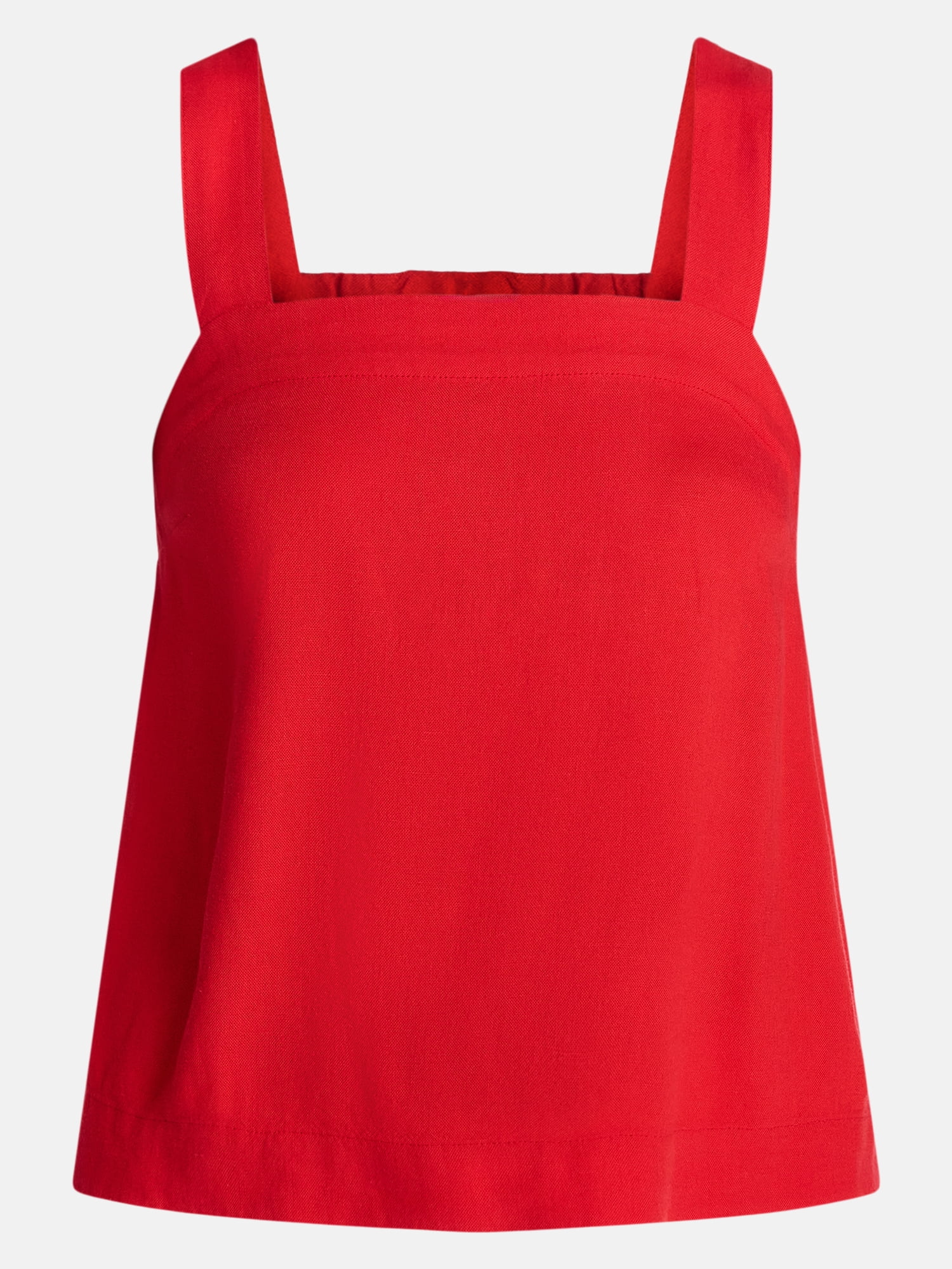 Time and Tru Women's Square Neck Linen Tank, Sizes XS-XXXL