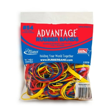 Alliance 2654A, #54, (Assorted Sizes) Advantage Rubber Bands, 2 oz Bag of Assorted Colors