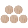 thumbnail image 2 of WRISTBIQUE Craft Wood Board Round Wooden Plate Beige 5Pcs 3.9In, 2 of 10