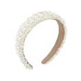 thumbnail image 1 of wonima11 Faux Pearl Headbands for Women White Bling Rhinestones Hairbands Bridal Hair Hoop Wedding Accessories for Girls, 1 of 1