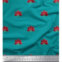 Soimoi Rayon Fabric Artistic Floral Decor Fabric Printed Yard 42 Inch Wide