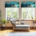 thumbnail image 2 of 2 Pack Valances Window Treatments Turquoise Abstract Modern Art Blackout Drapes Adjustable Curtain Valances for Windows Living Room Kitchen Over Sink 18x52 Rod Pocket Valances, 2 of 6