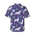 thumbnail image 4 of Xecao Cute Dog print Hawaiian shirt - a stylish short-sleeve button-down for men, perfect for casual beach and tropical outings., 4 of 9
