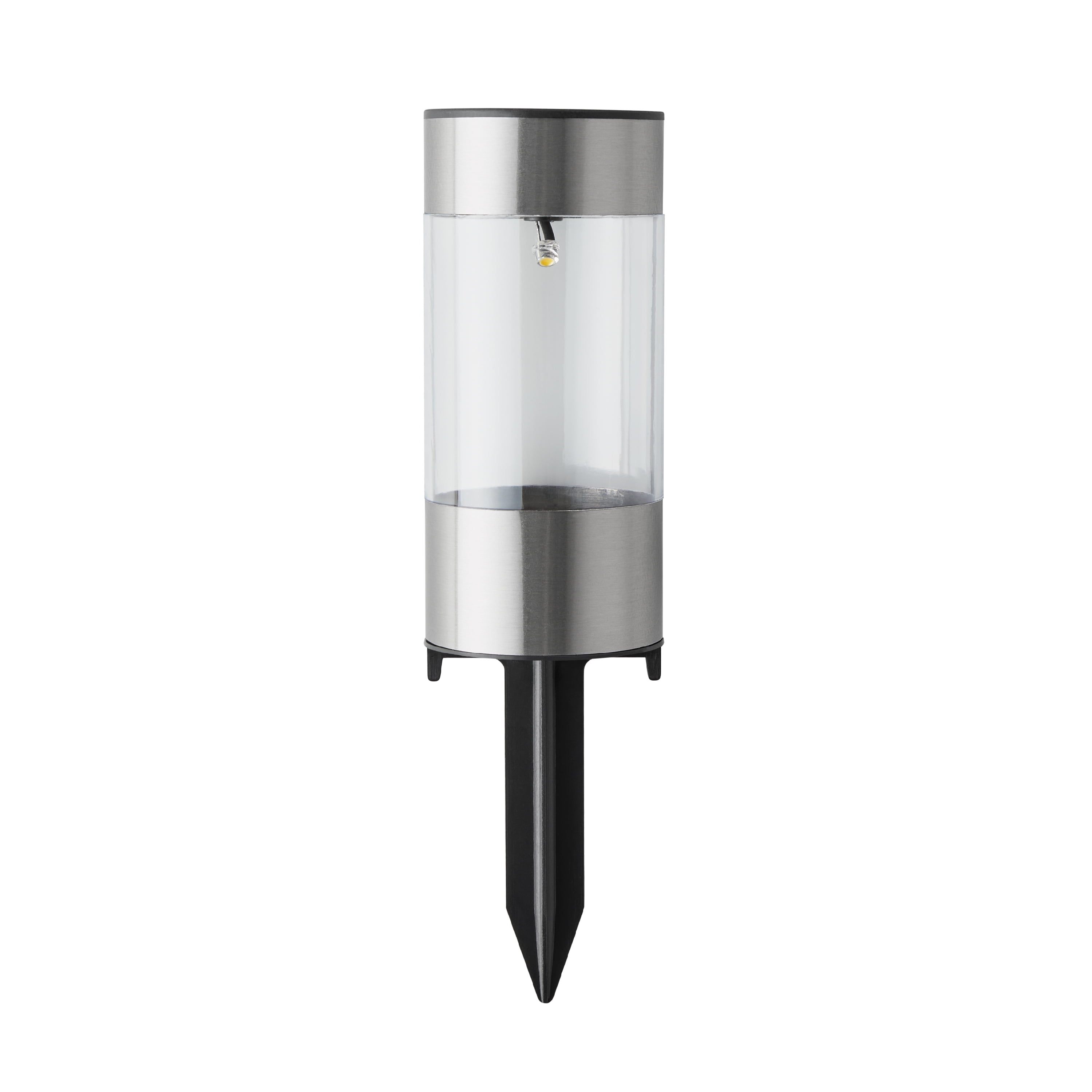 (5 pack) Mainstays Stainless Steel Solar Powered Mini Bollard Path Light