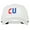 White, variant on Cuba CUB Flag Embroidered Solid Cotton Pro Style Cap - White OSFM