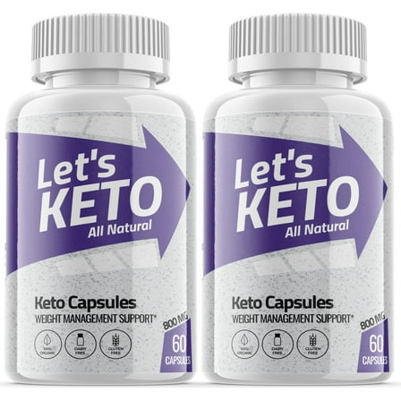 (2 Pack) Let's Keto - Keto Weight Loss Formula - Energy & Focus Boosting Dietary Supplements for Weight Management & Metabolism - Advanced Fat Burn Raspberry Ketones Pills - 120 Capsules