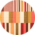 thumbnail image 1 of Ahgly Company Indoor Round Patchwork Orange Transitional Area Rugs, 7' Round, 1 of 1