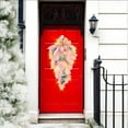 thumbnail image 7 of Neoyler Lighted Christmas Painted Ball Upside Down Tree Led String Lights Door Hanger Christmas Decorations Christmas Lights Wall Hook Included Indoor Outdoor Doors Festive Mood 23.6In Pink, 7 of 7